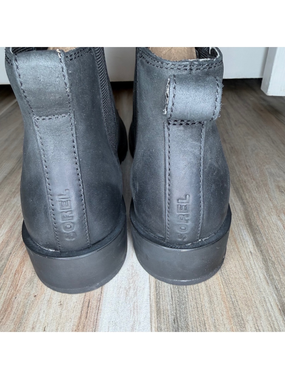 Sorel Emilie II Chelsea Waterproof Leather Black Bootie Boot Womens Sz 9 NWOT - Picture 3 of 9